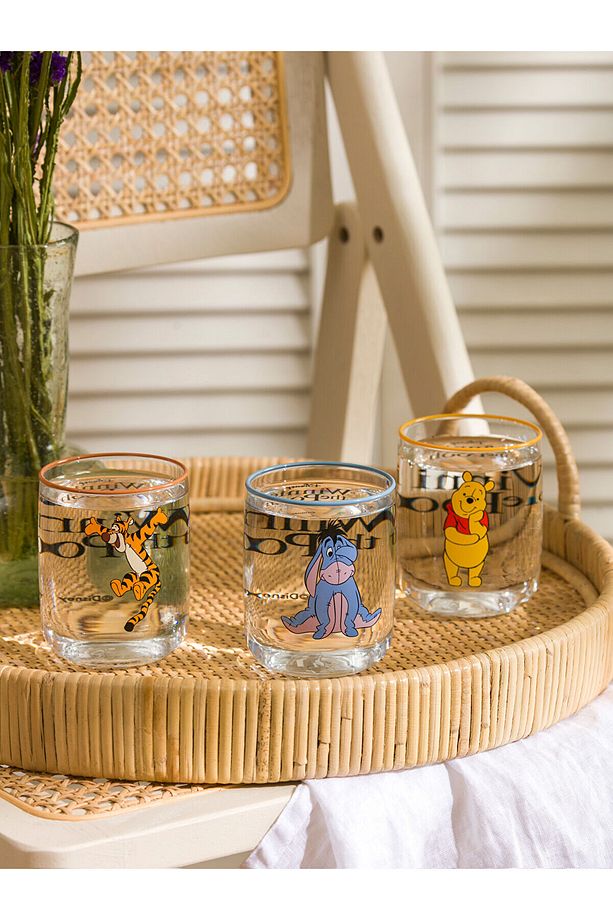 LCWK Winnie The Pooh Baskılı Cam Bardak 3'lü 280 Ml - 1