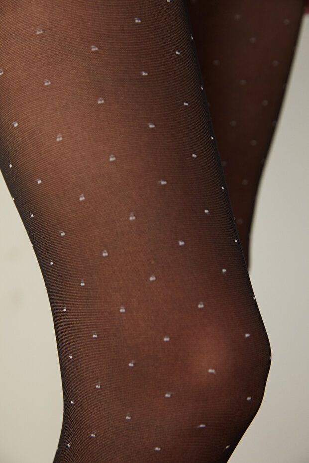 جوارب طويلة منقوشة باللون الأسود من Pentilicious - 2