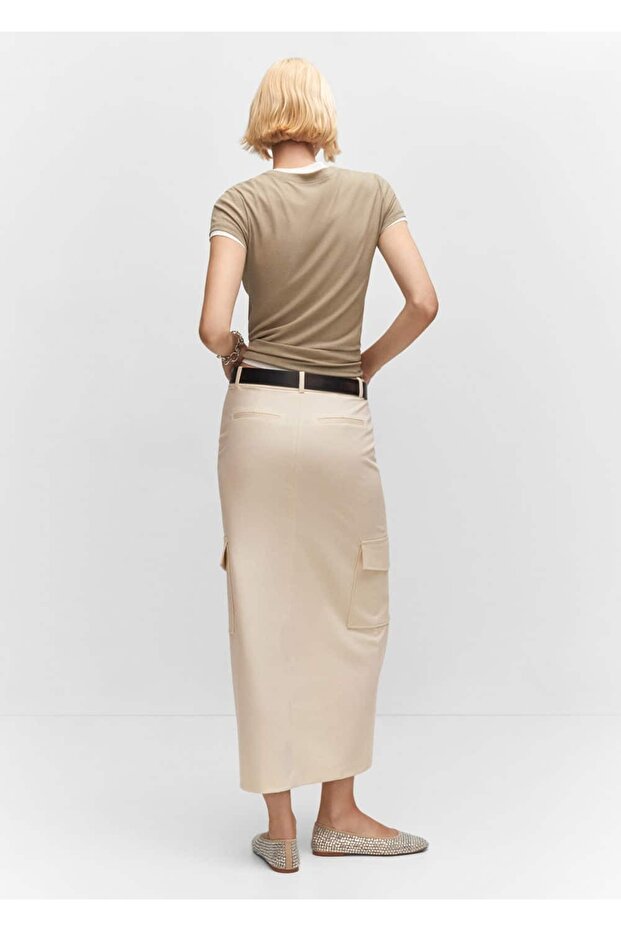 Yırtmaçlı Kargo Etek - 4