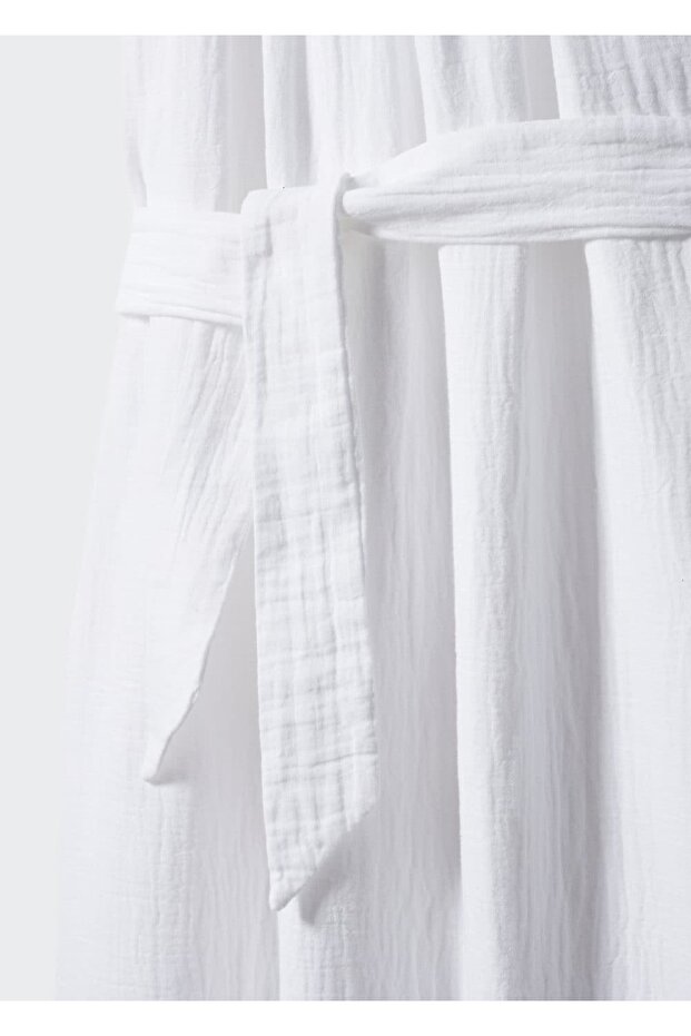 Kemerli askılı elbise - 5