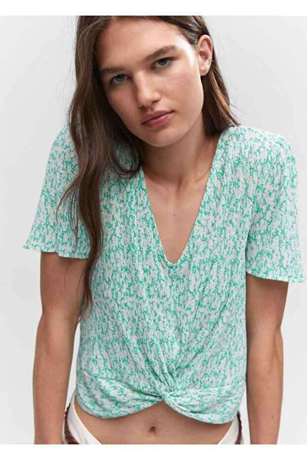 Düğümli dokuma bluz - 6