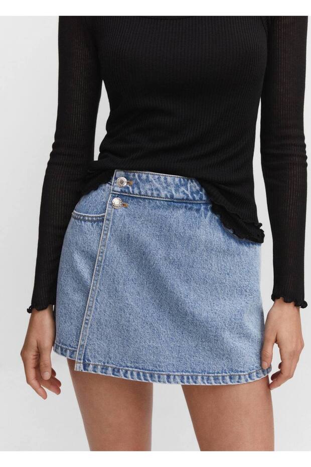 Denim Pantolon Etek - 6