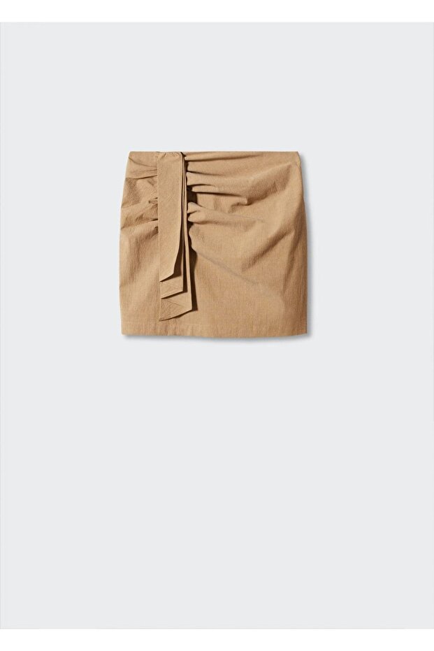 Büzgü detaylı etek - 3