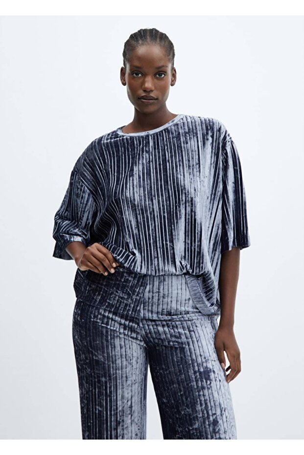 Kadife Pilili Tişört - 8