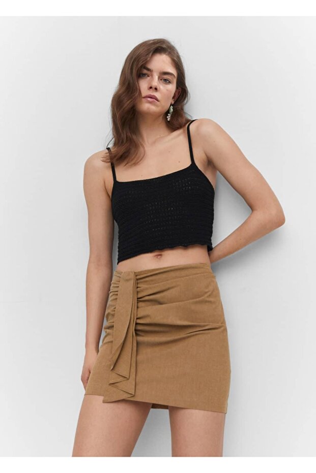 Büzgü detaylı etek - 6