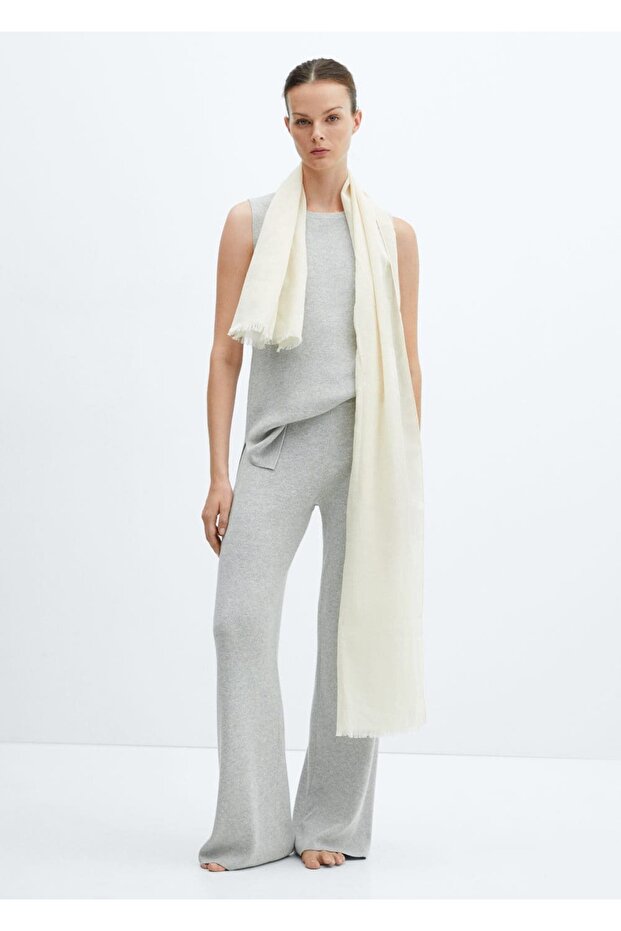 Pamuklu Keten Triko Bluz - 2