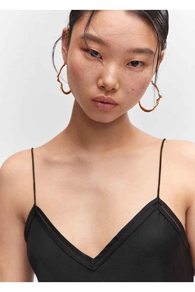 Saten dantel bluz - 6