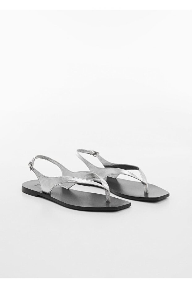 Deri bantlı sandalet - 1