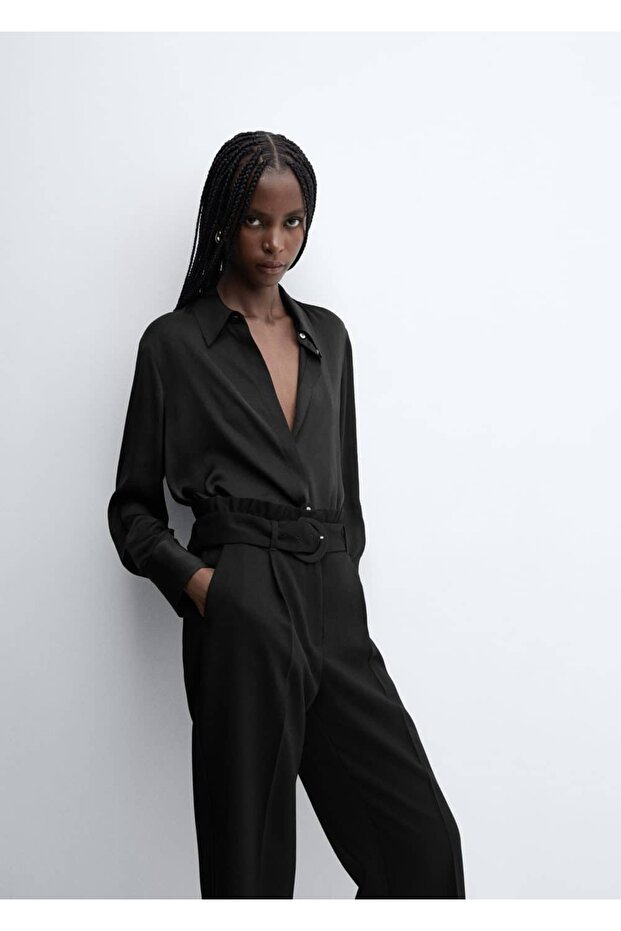 Belted Paperbag Pants - 5