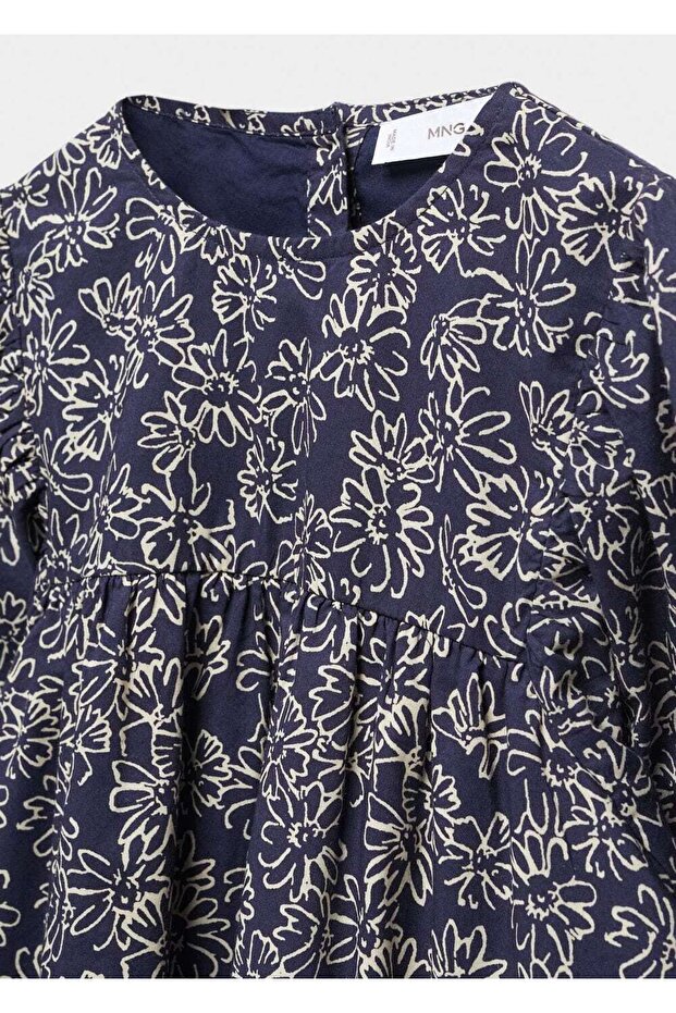 Desenli Pamuklu Elbise - 6