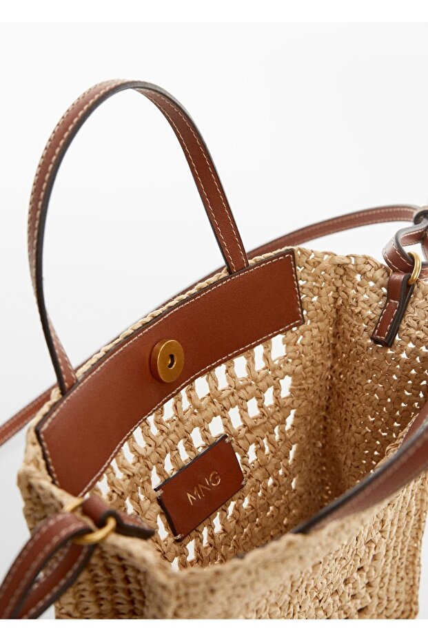 Doğal elyaf omuzdan çantası - 6