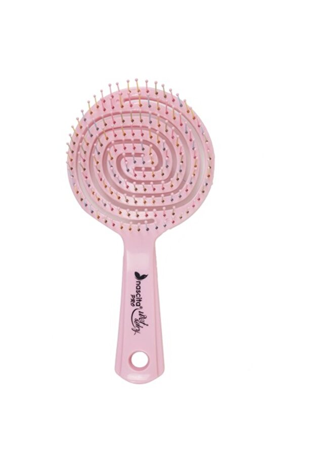 Pink 3D Flexi Hair Brush - With Control and Combing Features, -40