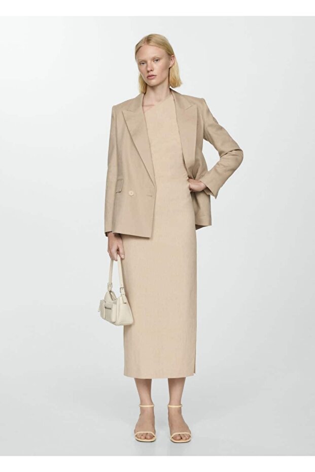 Drapeli asimetrik uzun elbise - 2