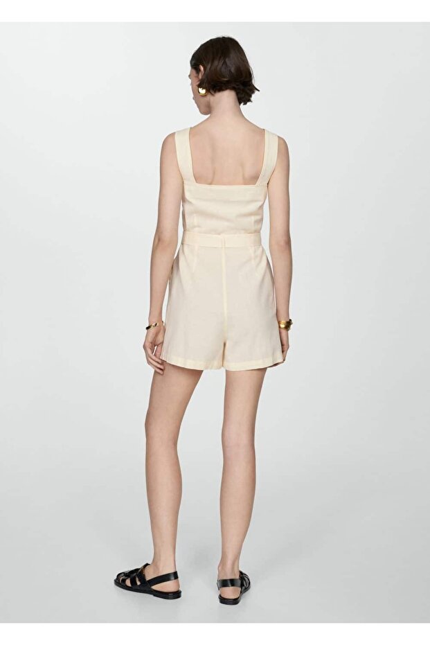 Düğmeli kısa tulum - 4