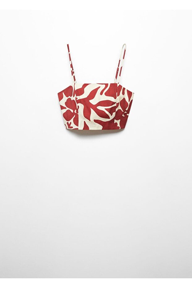 Desenli Cropped Bluz - 3