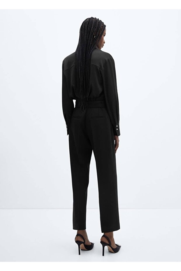 Belted Paperbag Pants - 4