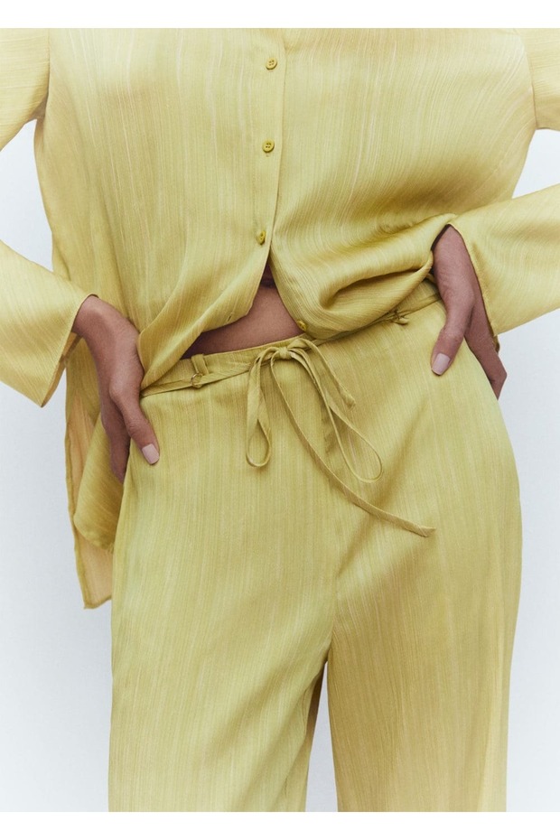 Plissierte Satinhose - 7