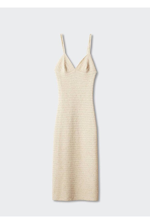 Payet Detaylı Triko Elbise - 3