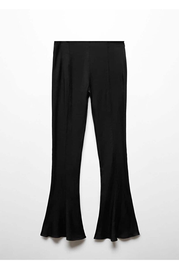Flared saten pantolon - 3