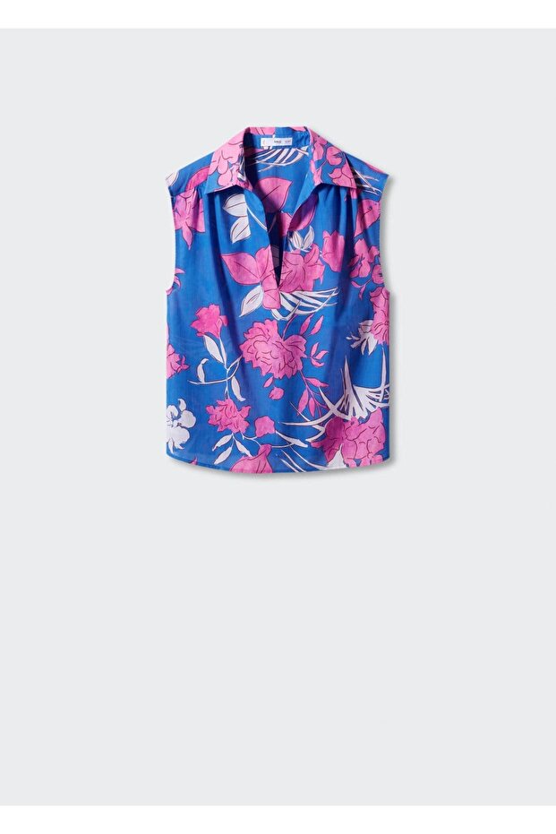 Gemustertes ärmelloses Hemd - 3