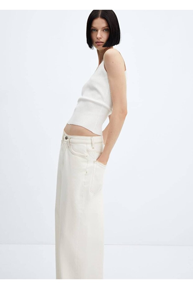 V yaka triko bluz - 1