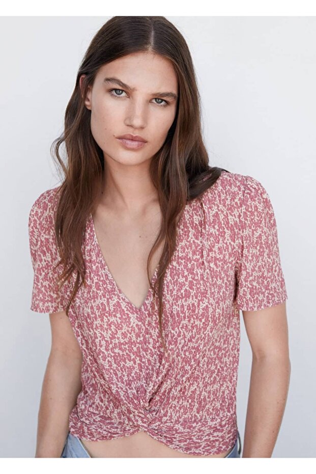 Düğümli dokuma bluz - 6