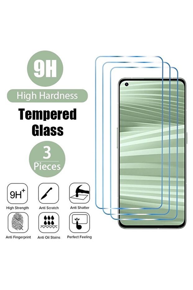 Tempered Glass 3Pcs Realme 8 3PCS Tempered Glass for 9 8 7 Plus 8i GT 5G Screen Protector Neo 2 3 2