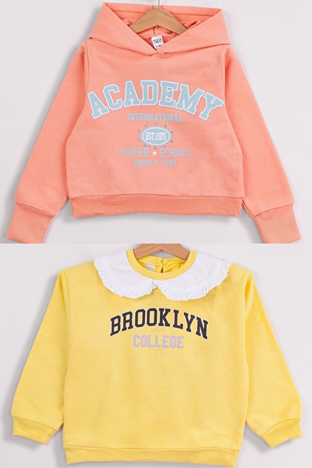 Girl's 2-Pack Basic Sweatshirt