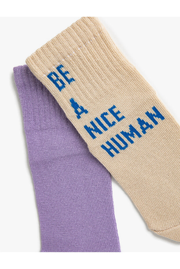 Letter Printed Socks - 2