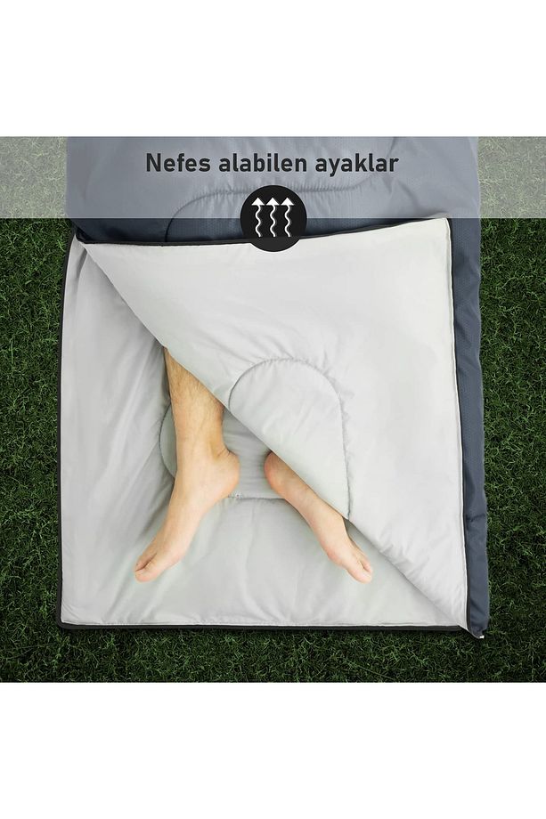 Uyku Tulumu, Yetişkinler, Çocuklar için Kamp Uyku Tulumu, Yazlık, Kışlık Uyku Tulumu Kırmızı - 5