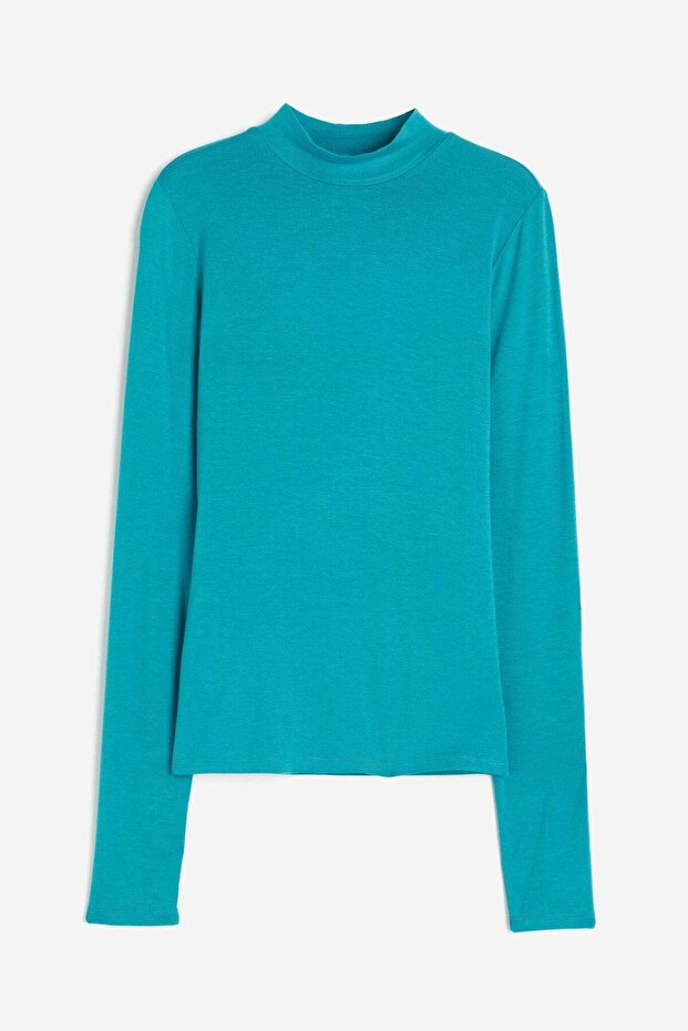 Turtleneck jersey top