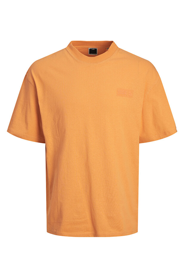 Jack jones jcocollective print tee ss crew neck men's orange t-shirt 12255604-23