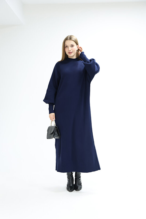 BALON KOL TRİKO ELBİSE - 2