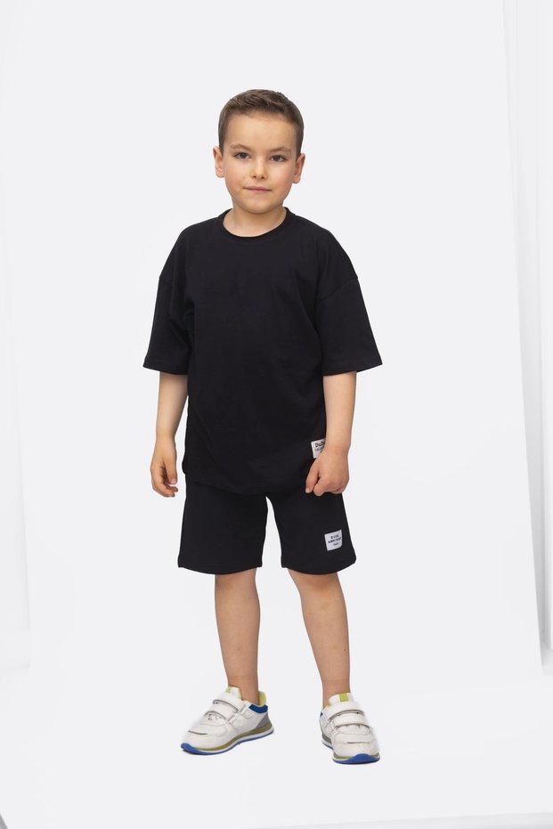 New Season Boys Girls Bottom Top Set Black
