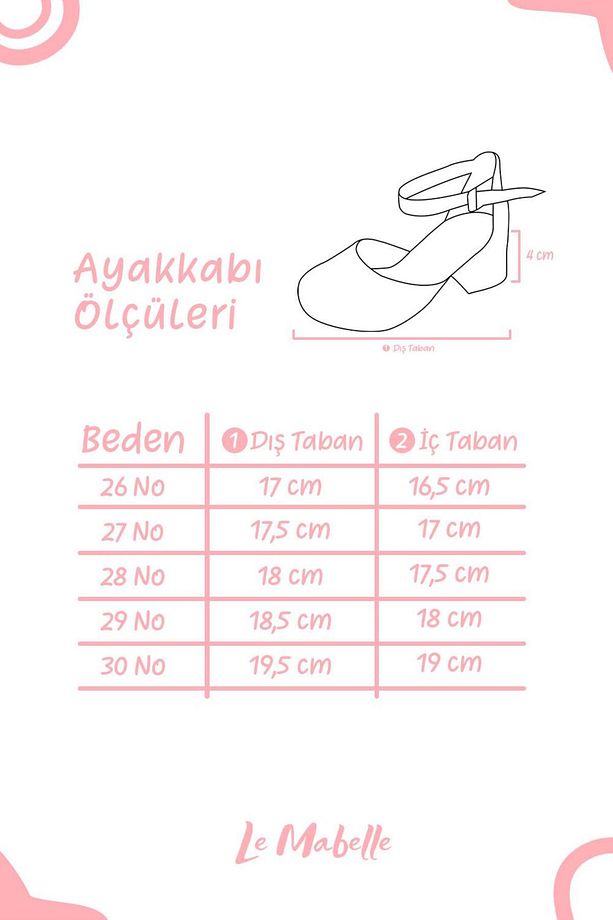 Siyah  Simli Topuklu Kız Çocuk Ayakkabı - 4