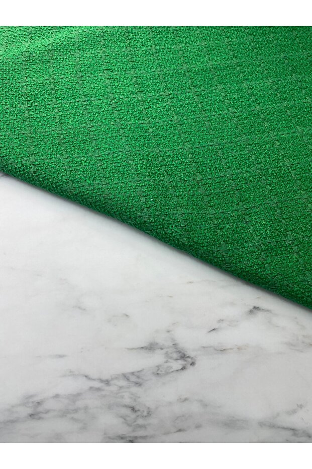 Yeşil Şanel Elbiselik Kumaş Ürünümüz Adet Olarak Satılır 1 Adet 1 Metre - 1