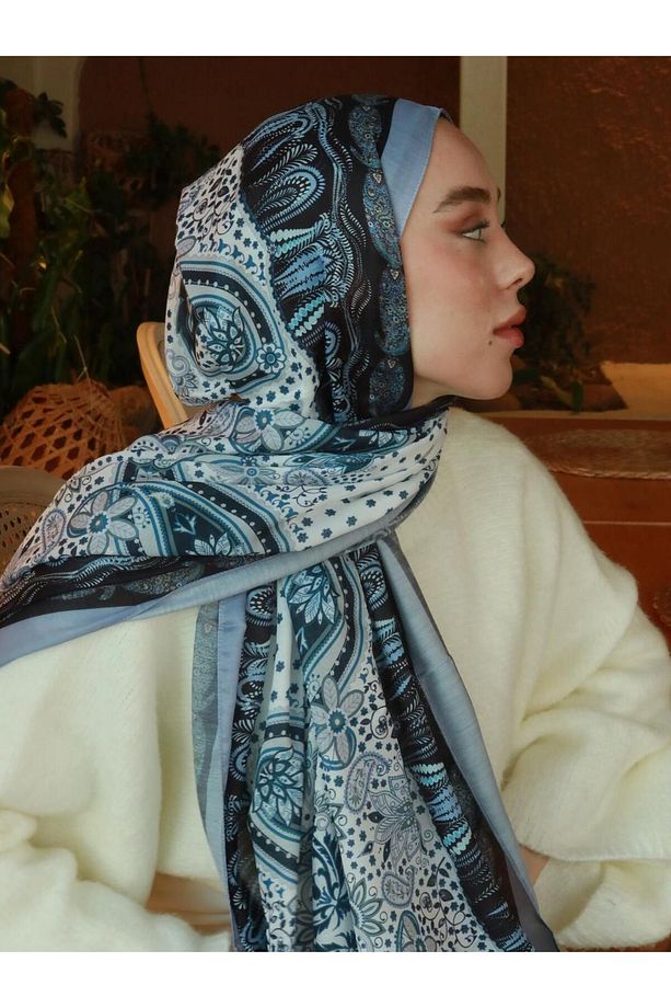 Bohem Çiçek Desen Pamuk Şal - 3