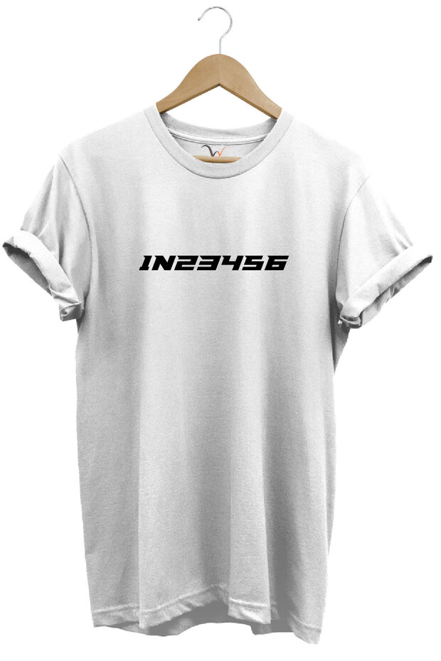 Motorcycle Gear Shifts 1N23456 Stylish Cool Biker Printed Regular Fit Crew Neck White T-Shirt