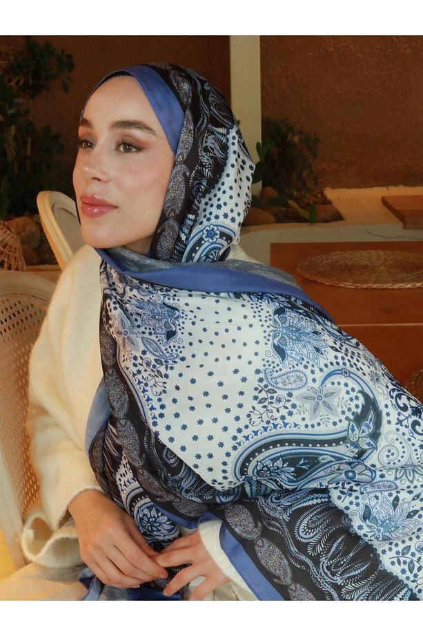 Bohem Çiçek Desen Pamuk Şal - 3