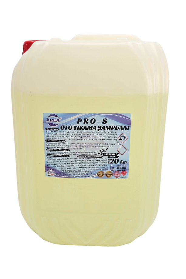 Fırçasız Oto Yıkama Şampuanı 20 Kg, Özel Formülü 1/60 Konsantre Araç Köpük Şampuanı Sünger Hediyeli - 1