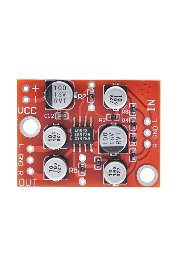 Ad828 Preamp Modül Ses Yükseltici Amfi Stereo Mikrofon Gitar Enstrüman Ses Video Sinyal Ön - 1