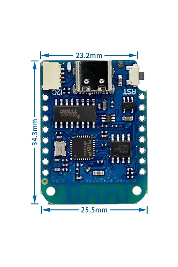Wemos D1 Mini V4 Esp8266 Kablosuz Internet Wifi Iot Geliştirme Kartı Type C - 5
