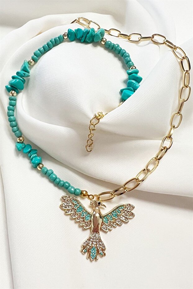 قلادة طائر الفينيق الفيروزي - 1