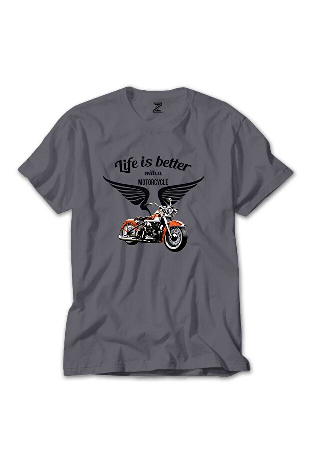 Vintage Harley Chopper Gray T-Shirt
