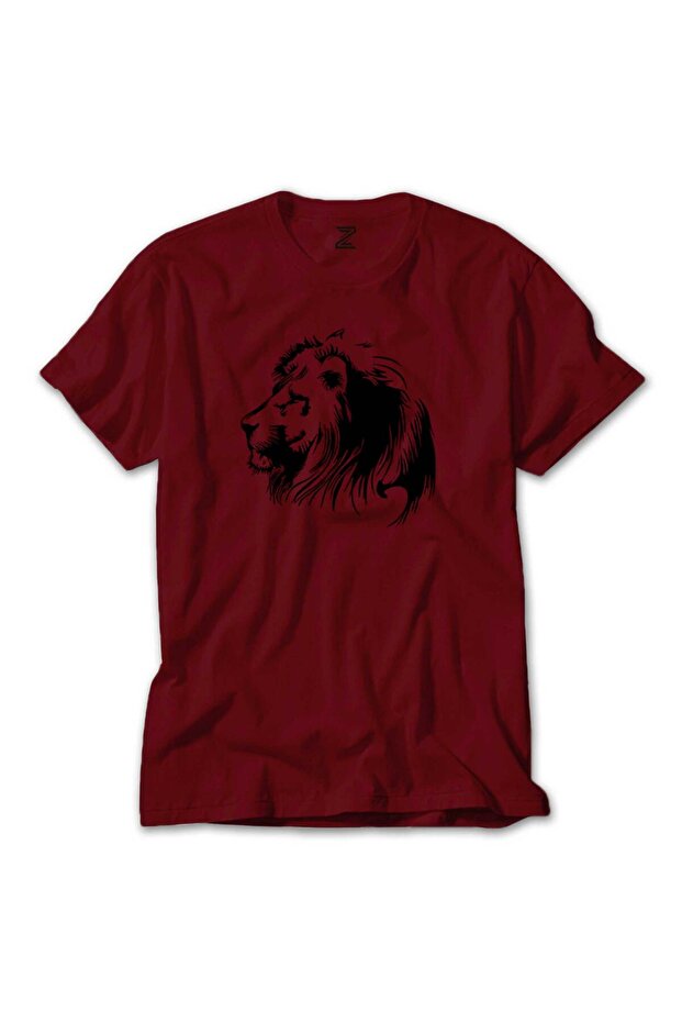 Black Lion Silhouette Red T-Shirt