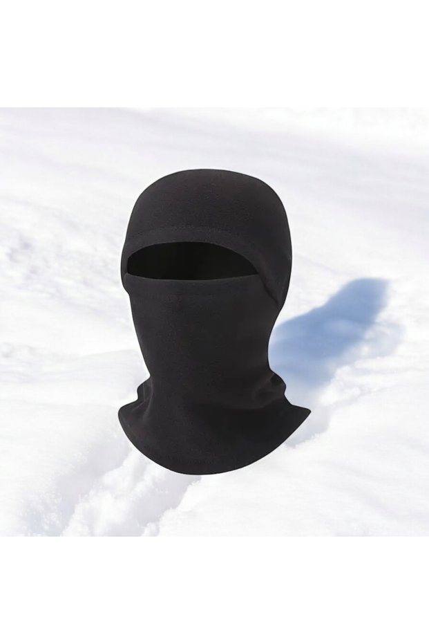 Polar Snow Mask Unisex Black Color Thermal Fleece Mask
