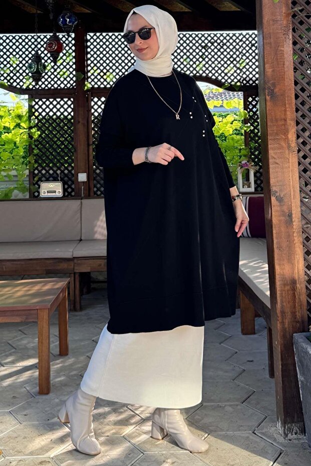 Melda Triko Tunik Siyah - 4