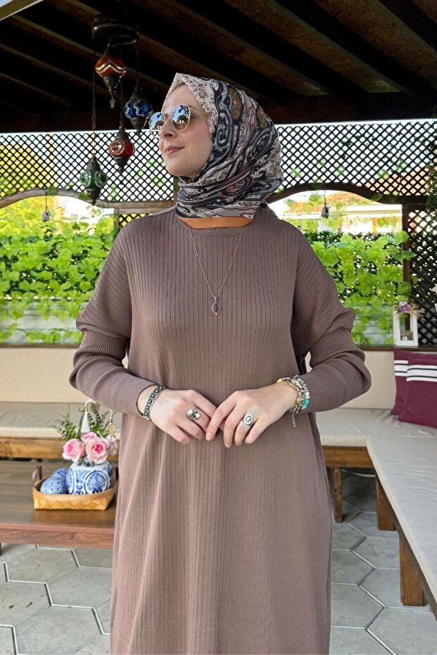 Dora Triko Tunik Sütlü Kahve - 2