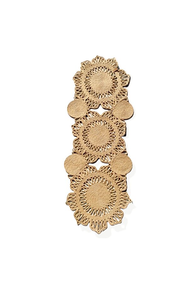 فلورا الجوت القش حبل مفرش المائدة عداء - 3