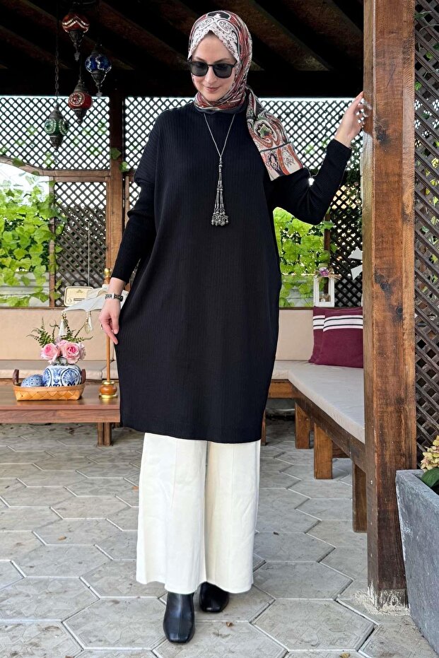 Dora Triko Tunik Siyah - 1